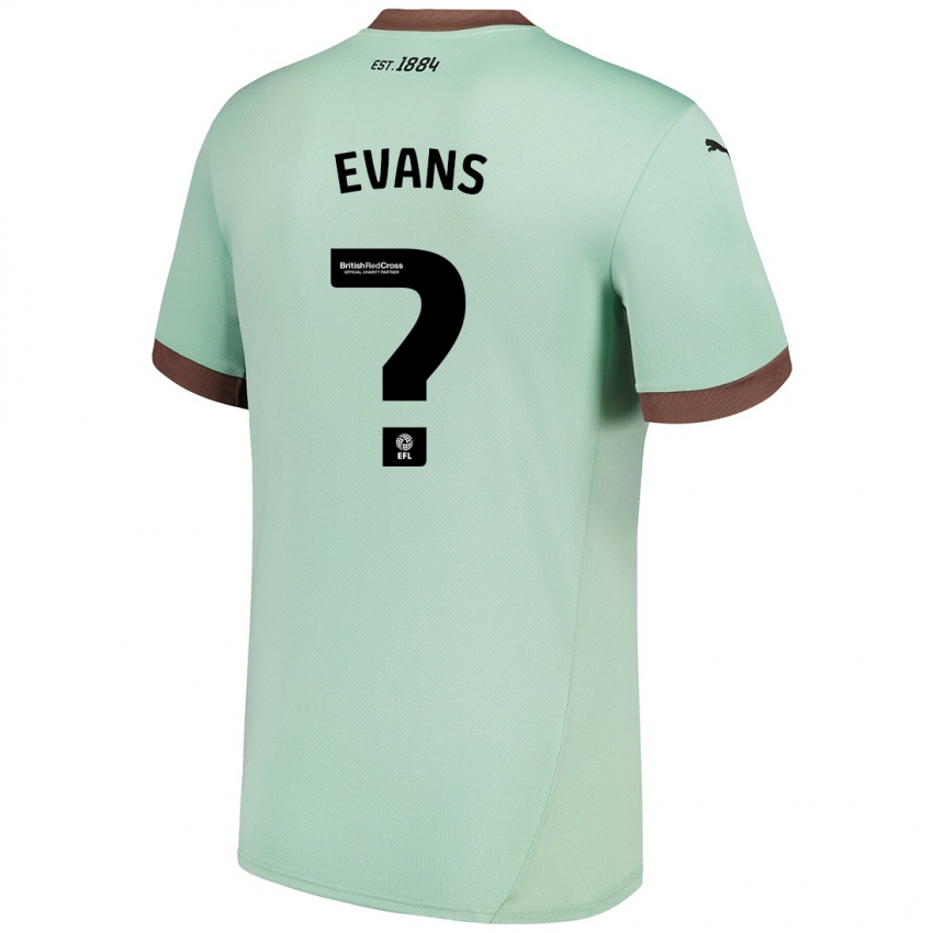 Niño Camiseta Harry Evans #0 Verde Pálido 2ª Equipación 2024/25 La Camisa Perú