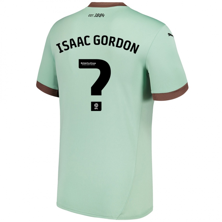 Niño Camiseta Isaac Gordon #0 Verde Pálido 2ª Equipación 2024/25 La Camisa Perú