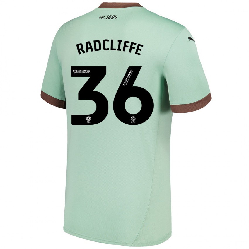 Niño Camiseta Ben Radcliffe #36 Verde Pálido 2ª Equipación 2024/25 La Camisa Perú