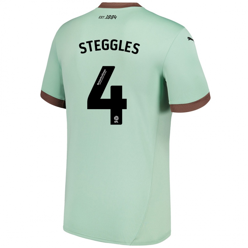 Niño Camiseta Charlotte Steggles #4 Verde Pálido 2ª Equipación 2024/25 La Camisa Perú