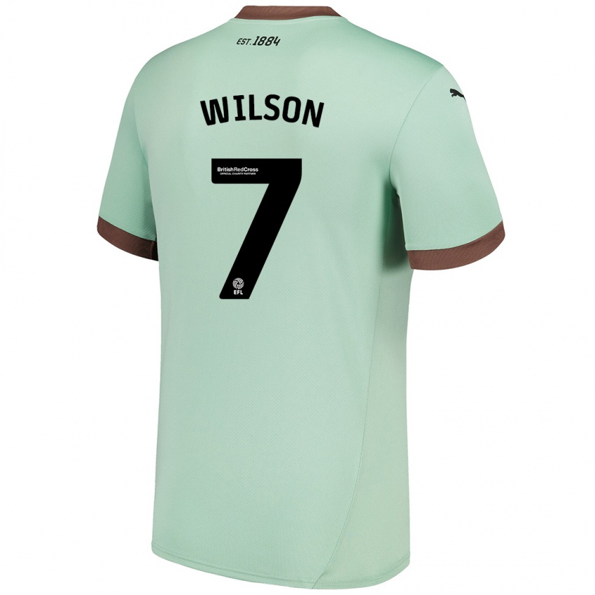 Niño Camiseta Emelia Wilson #7 Verde Pálido 2ª Equipación 2024/25 La Camisa Perú