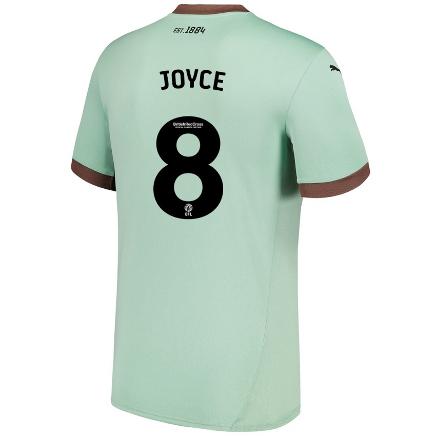 Niño Camiseta Emily Joyce #8 Verde Pálido 2ª Equipación 2024/25 La Camisa Perú