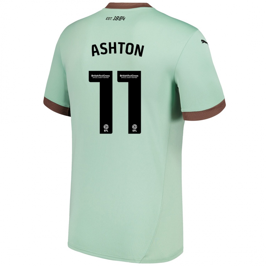 Niño Camiseta Eleanor Ashton #11 Verde Pálido 2ª Equipación 2024/25 La Camisa Perú