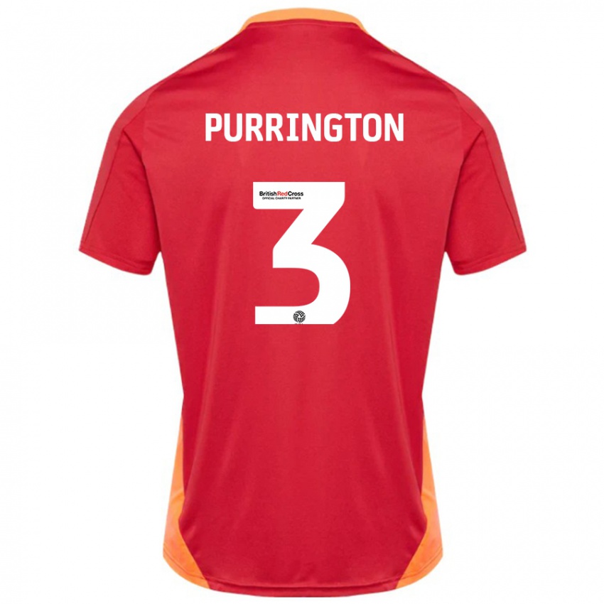 Niño Camiseta Ben Purrington #3 Azul Blanquecino 2ª Equipación 2024/25 La Camisa Perú