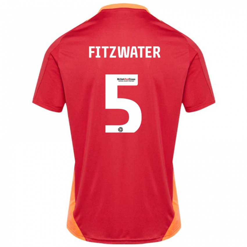 Niño Camiseta Jack Fitzwater #5 Azul Blanquecino 2ª Equipación 2024/25 La Camisa Perú