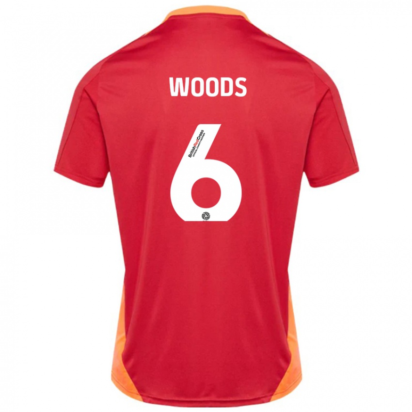 Niño Camiseta Ryan Woods #6 Azul Blanquecino 2ª Equipación 2024/25 La Camisa Perú