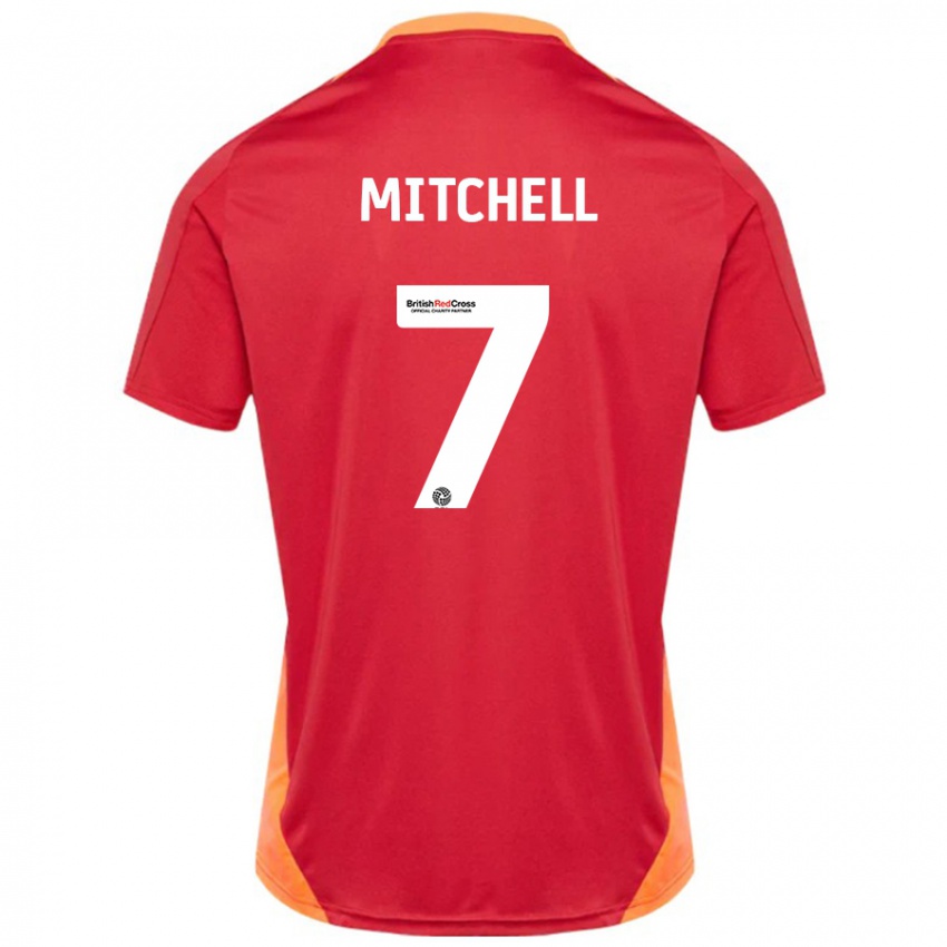 Niño Camiseta Demetri Mitchell #7 Azul Blanquecino 2ª Equipación 2024/25 La Camisa Perú