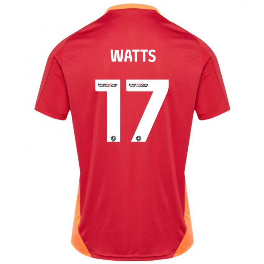 Niño Camiseta Caleb Watts #17 Azul Blanquecino 2ª Equipación 2024/25 La Camisa Perú