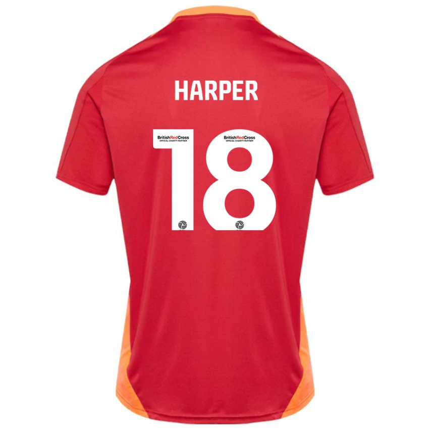 Niño Camiseta Vincent Harper #18 Azul Blanquecino 2ª Equipación 2024/25 La Camisa Perú