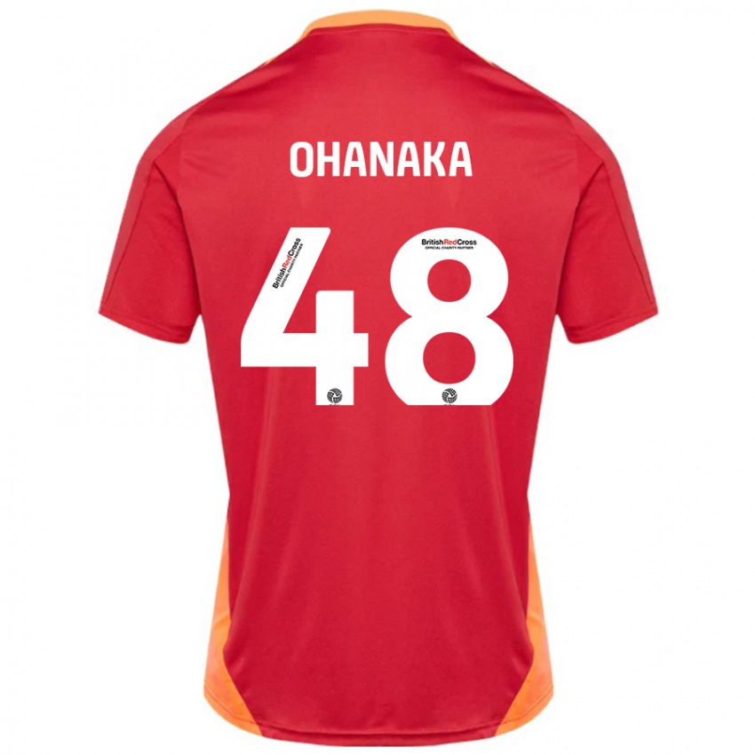 Niño Camiseta Santino Ohanaka #48 Azul Blanquecino 2ª Equipación 2024/25 La Camisa Perú