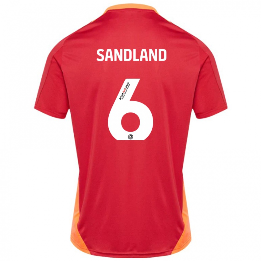 Niño Camiseta Jess Sandland #6 Azul Blanquecino 2ª Equipación 2024/25 La Camisa Perú