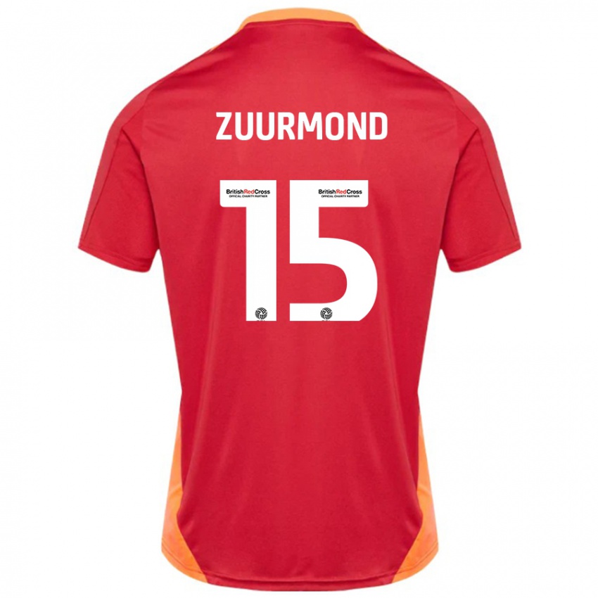 Niño Camiseta Ishbel Zuurmond #15 Azul Blanquecino 2ª Equipación 2024/25 La Camisa Perú