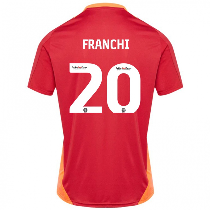 Niño Camiseta Matilda Franchi #20 Azul Blanquecino 2ª Equipación 2024/25 La Camisa Perú