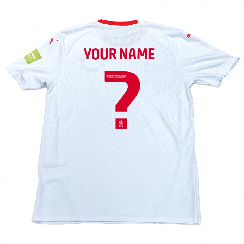 Niño Camiseta Su Nombre #0 Blanco 2ª Equipación 2024/25 La Camisa Perú