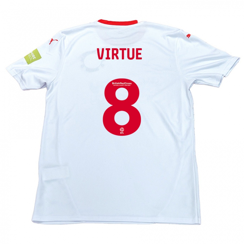 Niño Camiseta Matty Virtue #8 Blanco 2ª Equipación 2024/25 La Camisa Perú