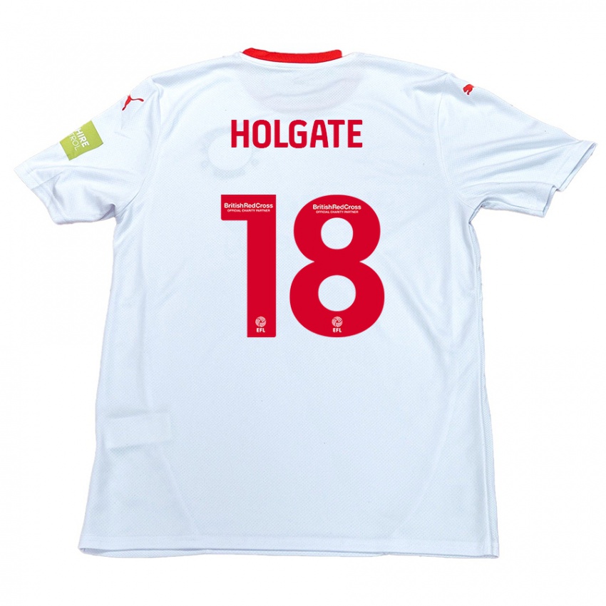 Niño Camiseta Harrison Holgate #18 Blanco 2ª Equipación 2024/25 La Camisa Perú