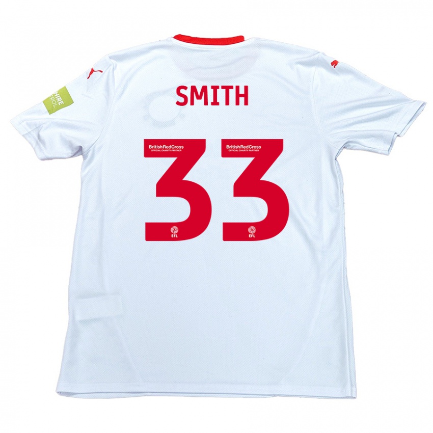 Niño Camiseta Pele Smith #33 Blanco 2ª Equipación 2024/25 La Camisa Perú