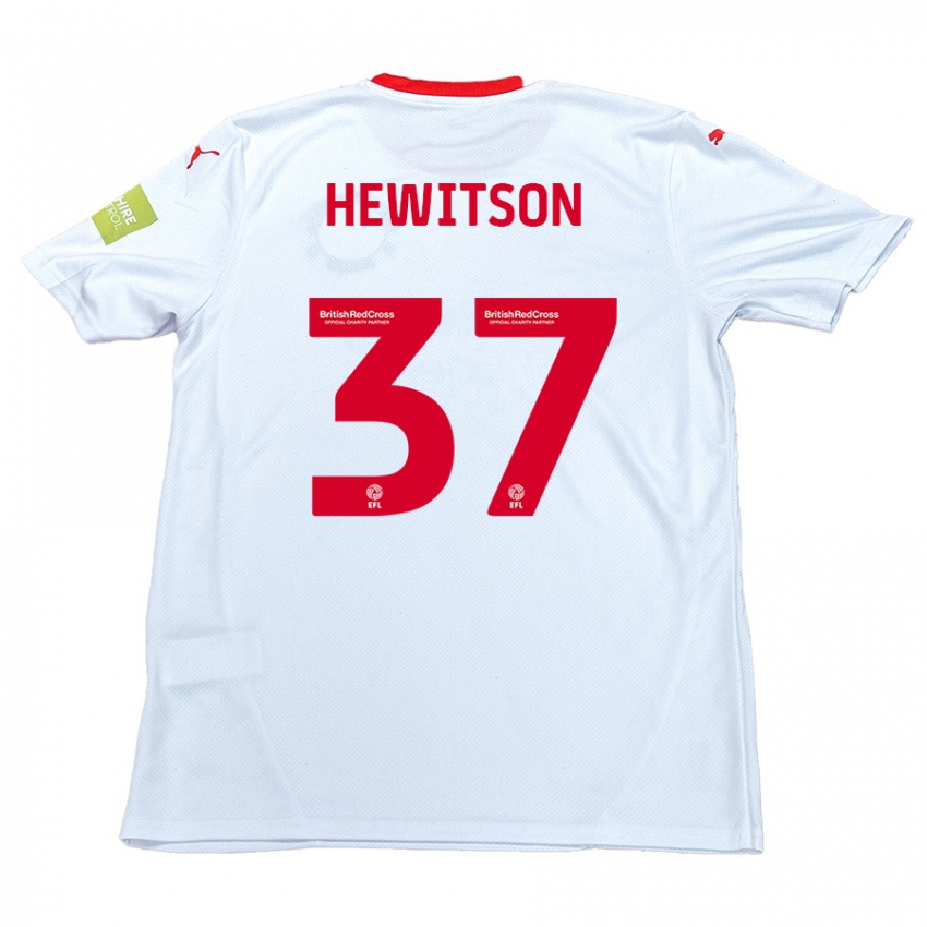 Niño Camiseta Luke Hewitson #37 Blanco 2ª Equipación 2024/25 La Camisa Perú