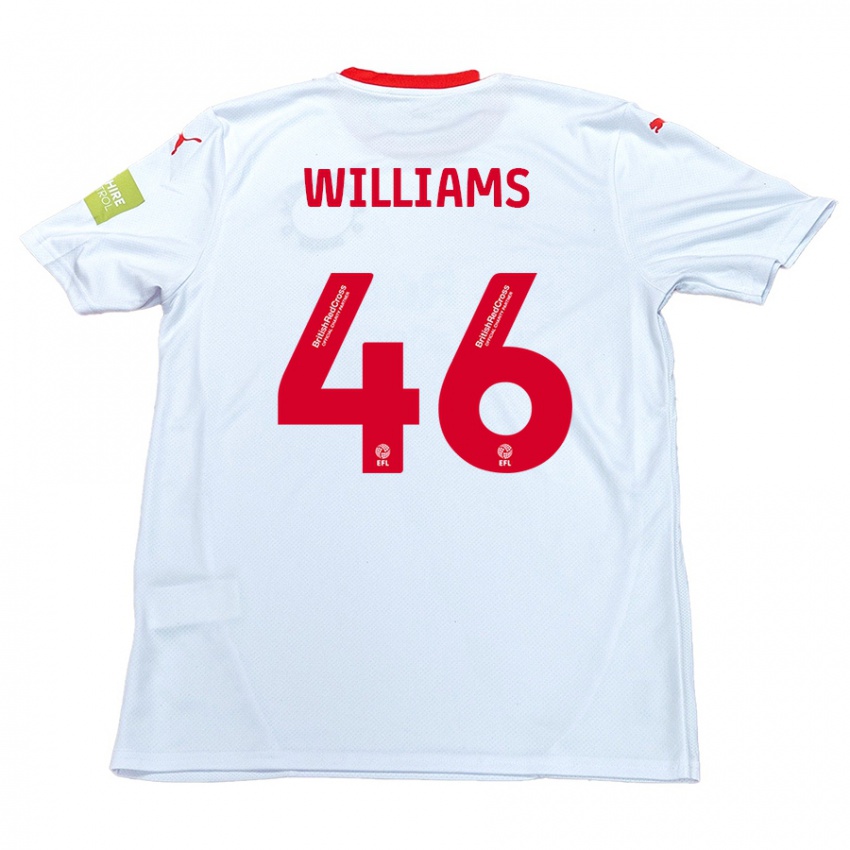 Niño Camiseta Theo Williams #46 Blanco 2ª Equipación 2024/25 La Camisa Perú