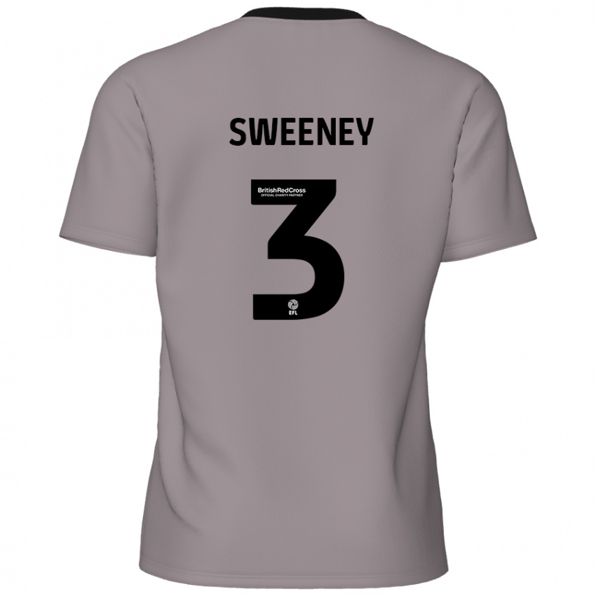 Niño Camiseta Jayden Sweeney #3 Gris 2ª Equipación 2024/25 La Camisa Perú