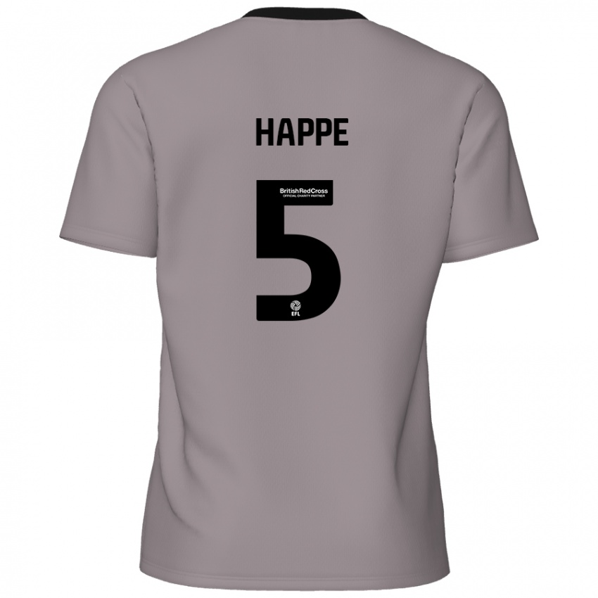 Niño Camiseta Dan Happe #5 Gris 2ª Equipación 2024/25 La Camisa Perú