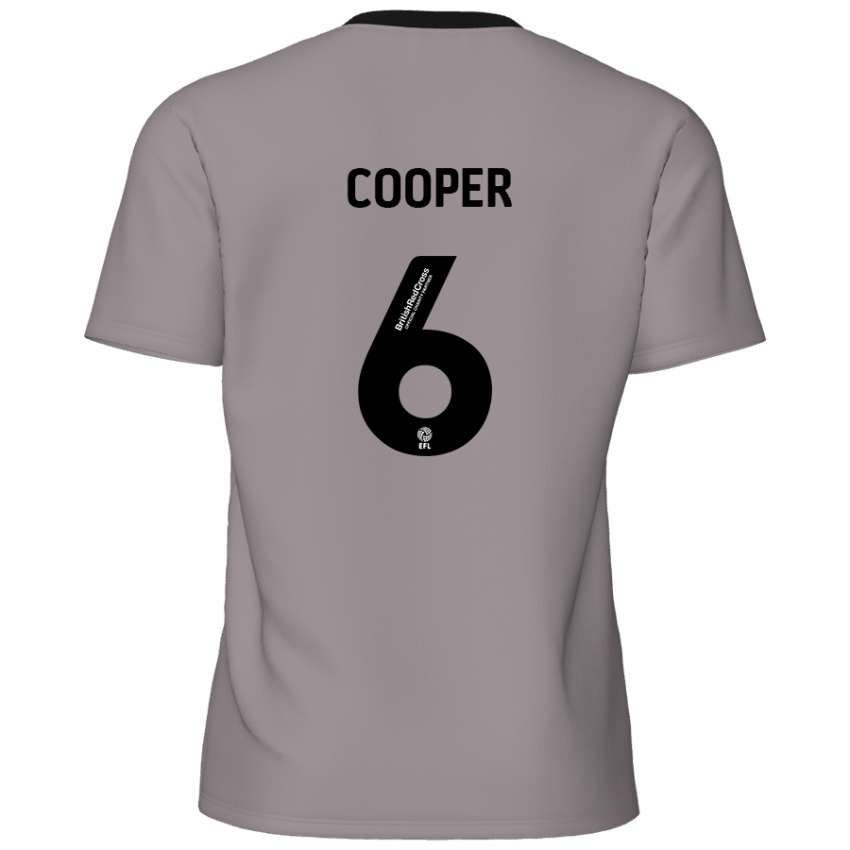 Niño Camiseta Brandon Cooper #6 Gris 2ª Equipación 2024/25 La Camisa Perú