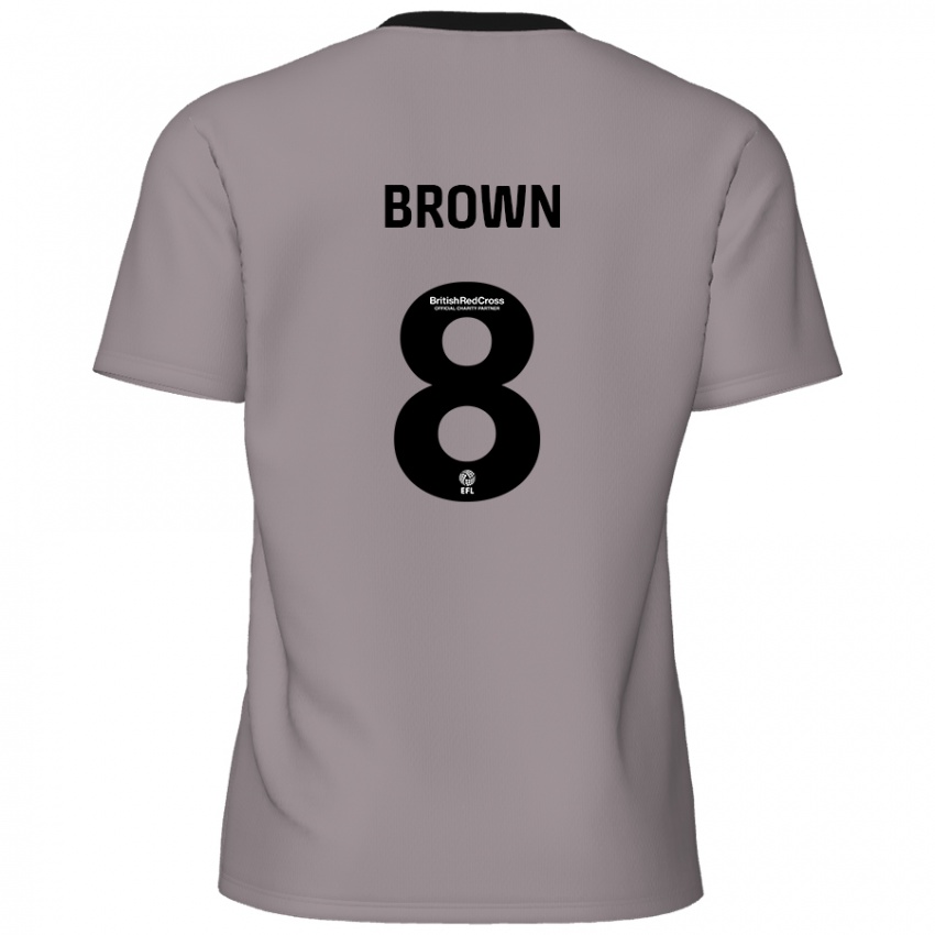 Niño Camiseta Jordan Brown #8 Gris 2ª Equipación 2024/25 La Camisa Perú