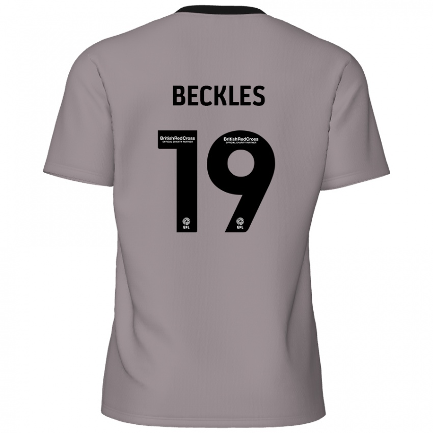 Niño Camiseta Omar Beckles #19 Gris 2ª Equipación 2024/25 La Camisa Perú