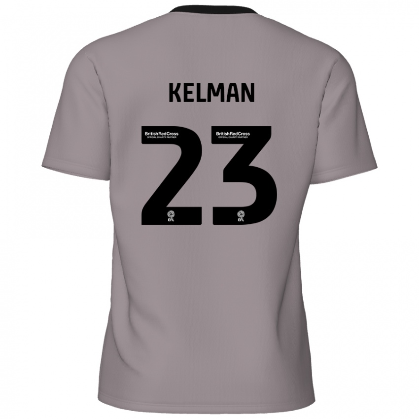 Niño Camiseta Charlie Kelman #23 Gris 2ª Equipación 2024/25 La Camisa Perú