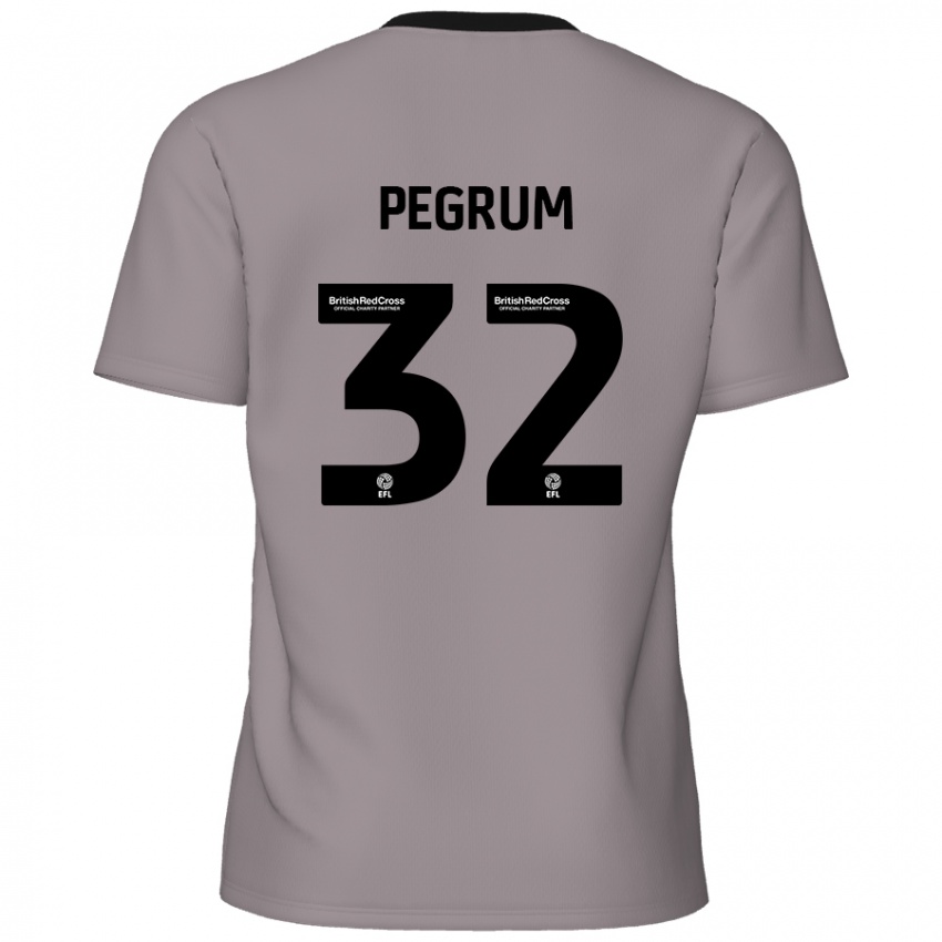 Niño Camiseta Charlie Pegrum #32 Gris 2ª Equipación 2024/25 La Camisa Perú