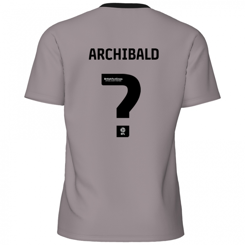 Niño Camiseta Aaron Archibald #0 Gris 2ª Equipación 2024/25 La Camisa Perú