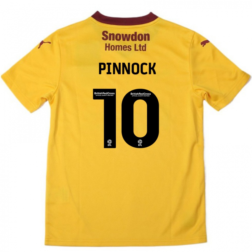 Niño Camiseta Mitch Pinnock #10 Naranja Borgoña 2ª Equipación 2024/25 La Camisa Perú