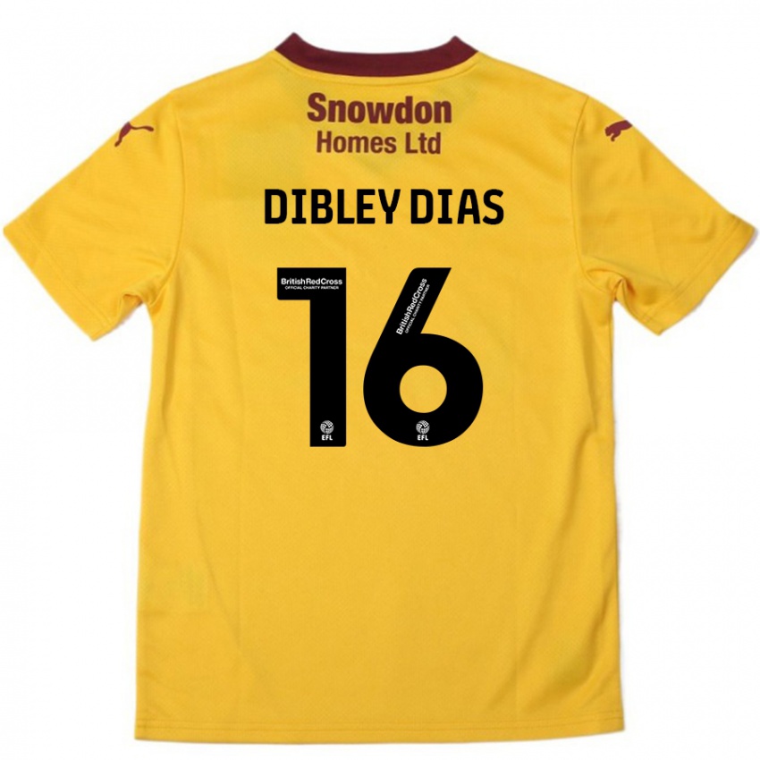 Niño Camiseta Matt Dibley-Dias #16 Naranja Borgoña 2ª Equipación 2024/25 La Camisa Perú