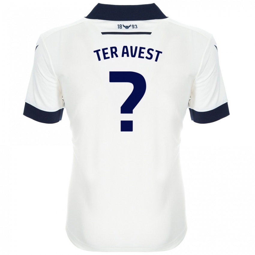 Niño Camiseta Hidde Ter Avest #0 Blanco Azul Marino 2ª Equipación 2024/25 La Camisa Perú