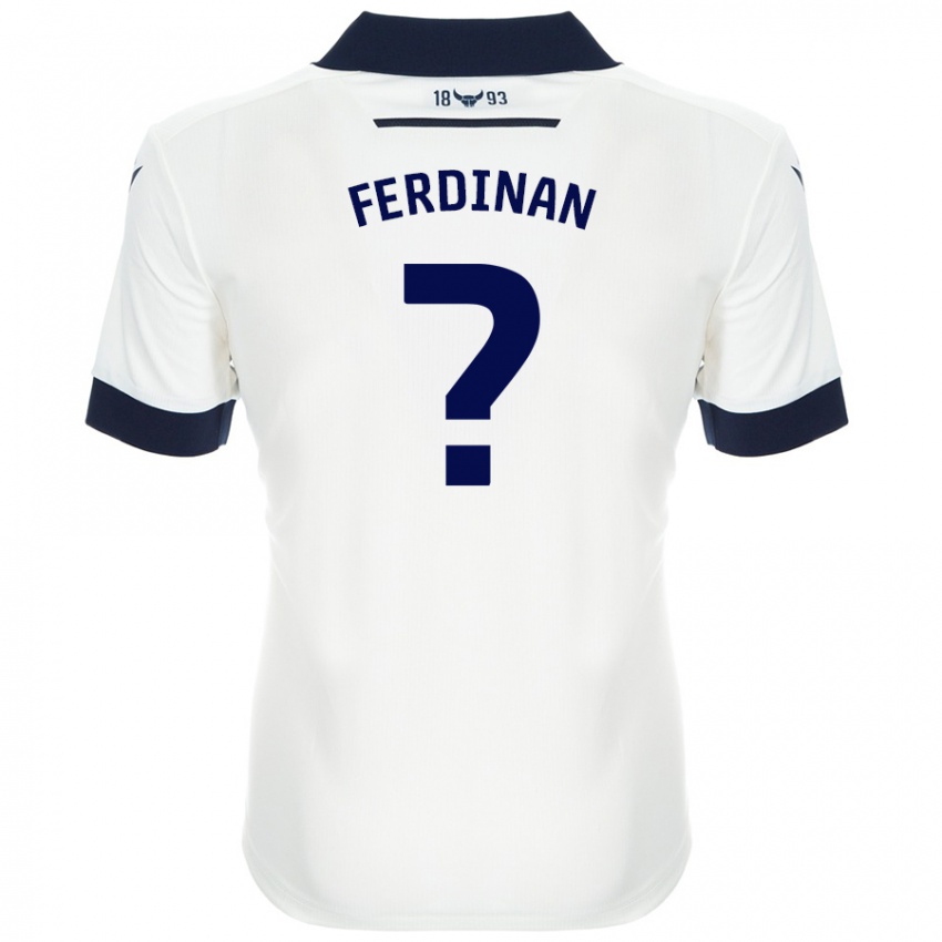 Niño Camiseta Marselino Ferdinan #0 Blanco Azul Marino 2ª Equipación 2024/25 La Camisa Perú