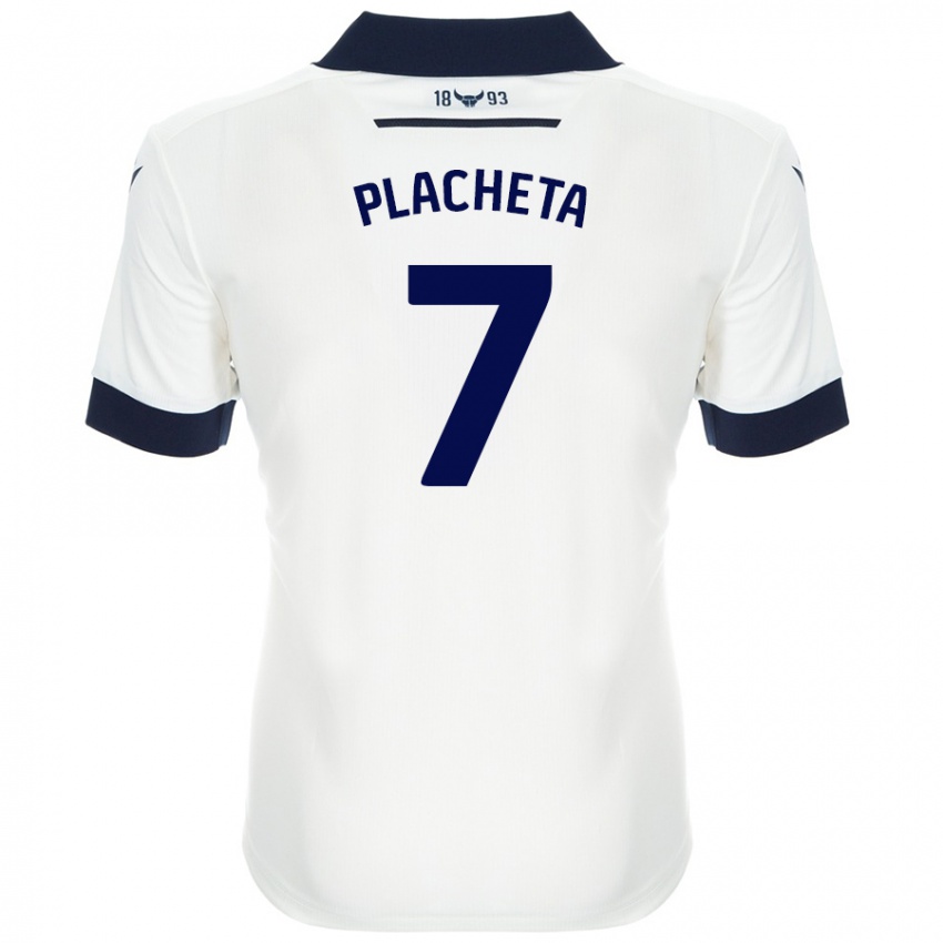 Niño Camiseta Przemyslaw Placheta #7 Blanco Azul Marino 2ª Equipación 2024/25 La Camisa Perú