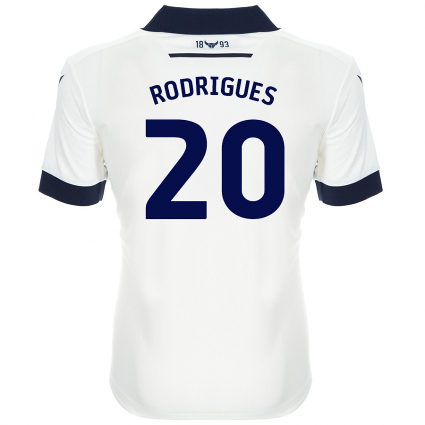 Niño Camiseta Rúben Rodrigues #20 Blanco Azul Marino 2ª Equipación 2024/25 La Camisa Perú