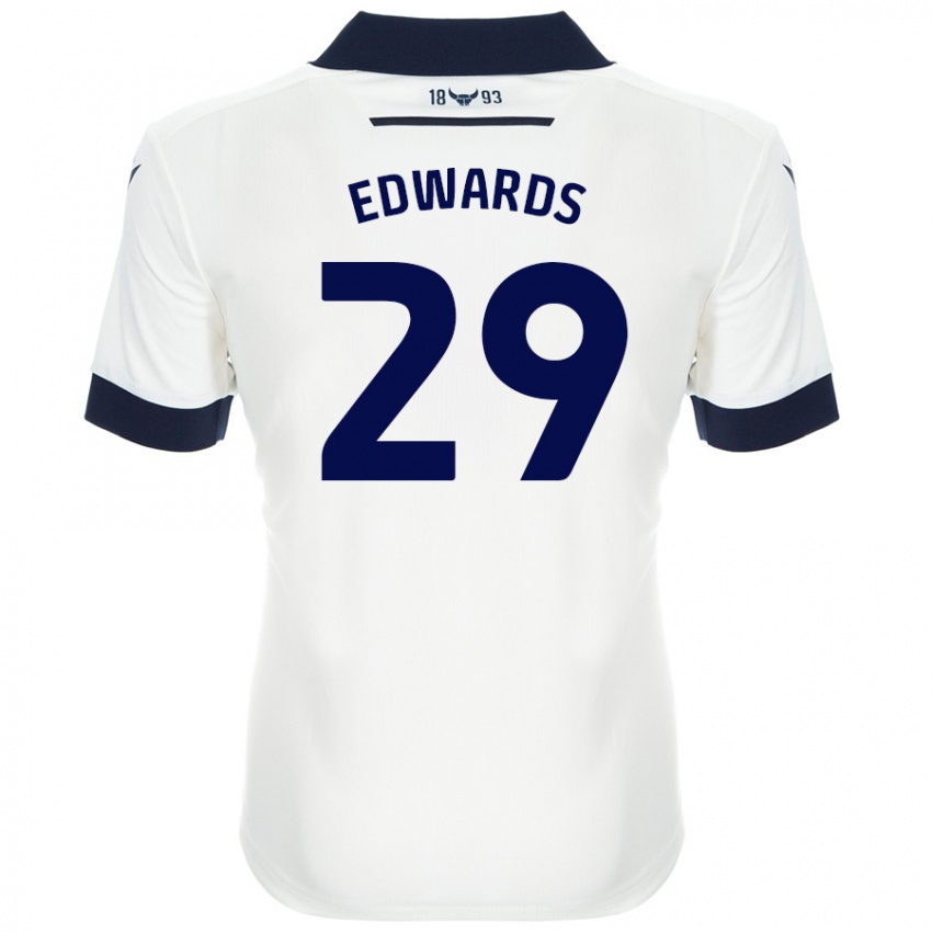 Niño Camiseta Kyle Edwards #29 Blanco Azul Marino 2ª Equipación 2024/25 La Camisa Perú