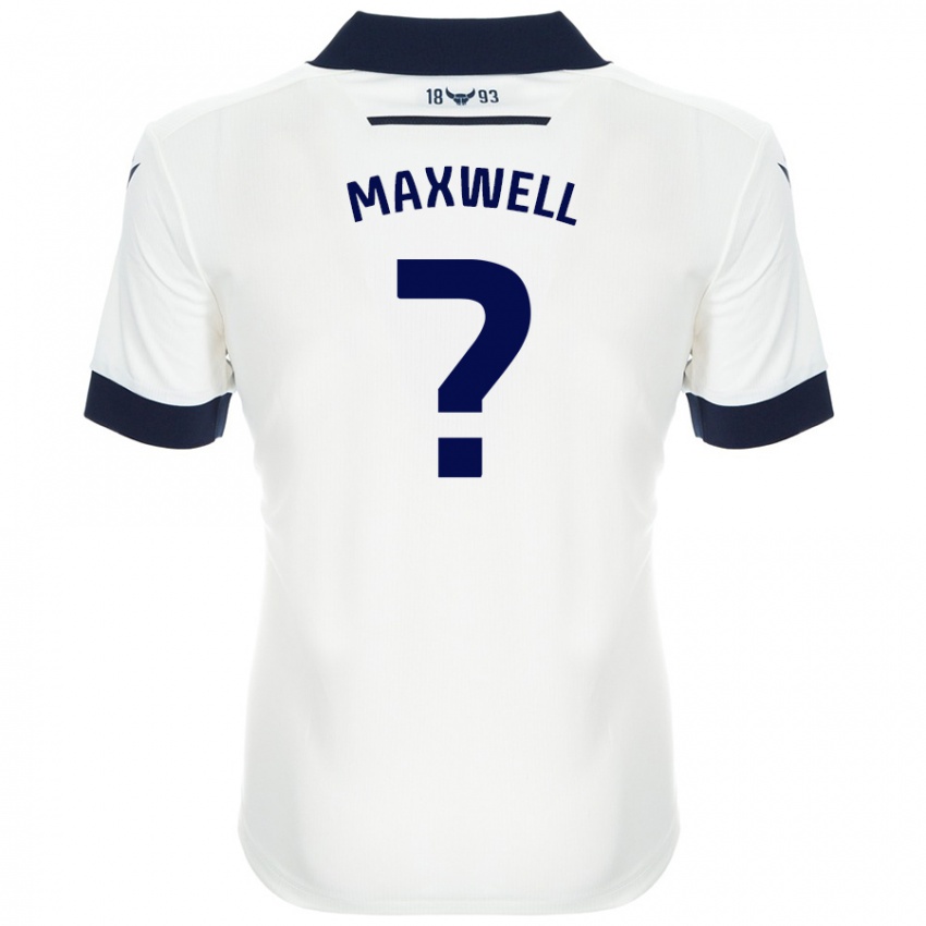 Niño Camiseta Rashane Maxwell #0 Blanco Azul Marino 2ª Equipación 2024/25 La Camisa Perú