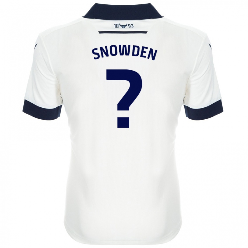 Niño Camiseta Leo Snowden #0 Blanco Azul Marino 2ª Equipación 2024/25 La Camisa Perú