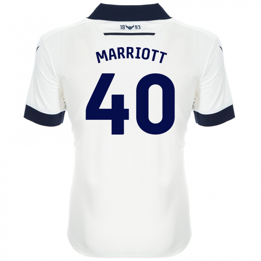 Niño Camiseta Monty Marriott #40 Blanco Azul Marino 2ª Equipación 2024/25 La Camisa Perú