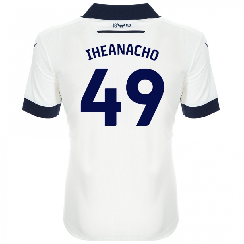 Niño Camiseta Josh Iheanacho #49 Blanco Azul Marino 2ª Equipación 2024/25 La Camisa Perú