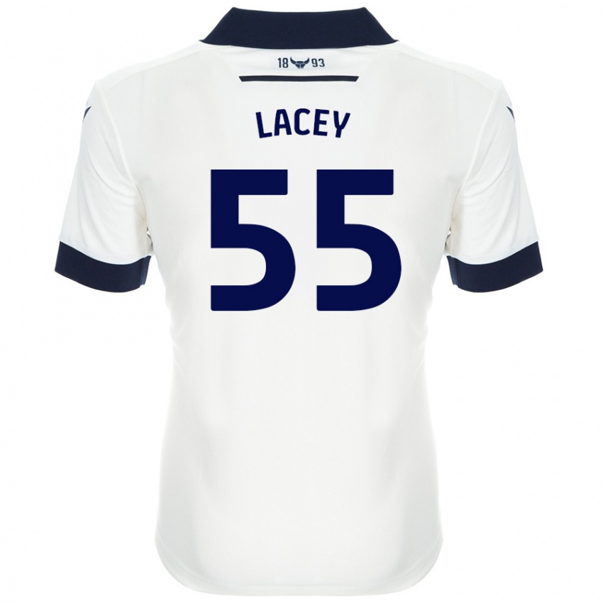 Niño Camiseta Aaron Lacey #55 Blanco Azul Marino 2ª Equipación 2024/25 La Camisa Perú