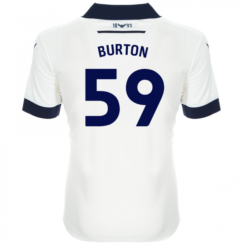 Niño Camiseta Kasway Burton #59 Blanco Azul Marino 2ª Equipación 2024/25 La Camisa Perú