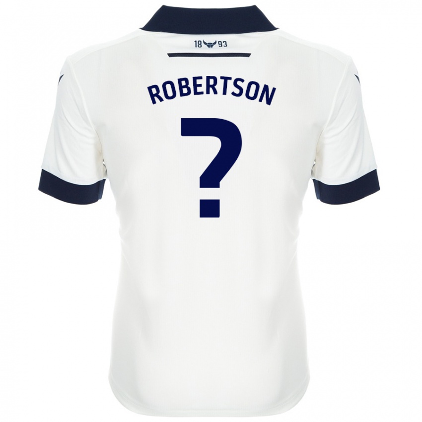 Niño Camiseta Maddie Robertson #0 Blanco Azul Marino 2ª Equipación 2024/25 La Camisa Perú