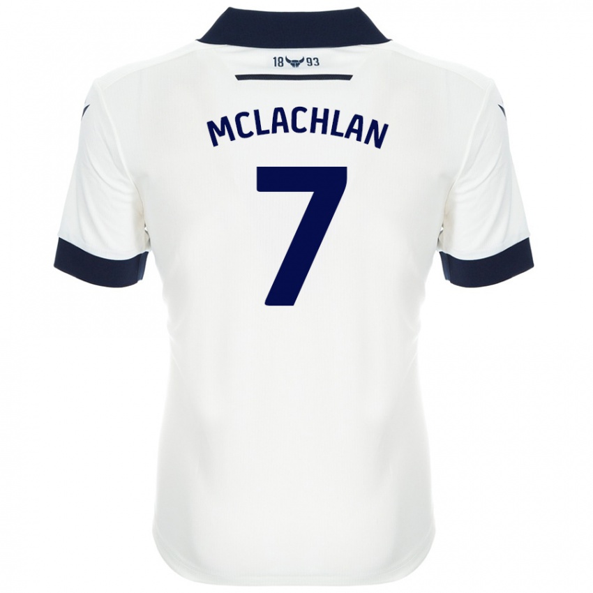 Niño Camiseta Daisy Mclachlan #7 Blanco Azul Marino 2ª Equipación 2024/25 La Camisa Perú