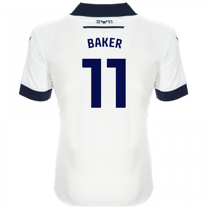 Niño Camiseta Sophie Baker #11 Blanco Azul Marino 2ª Equipación 2024/25 La Camisa Perú