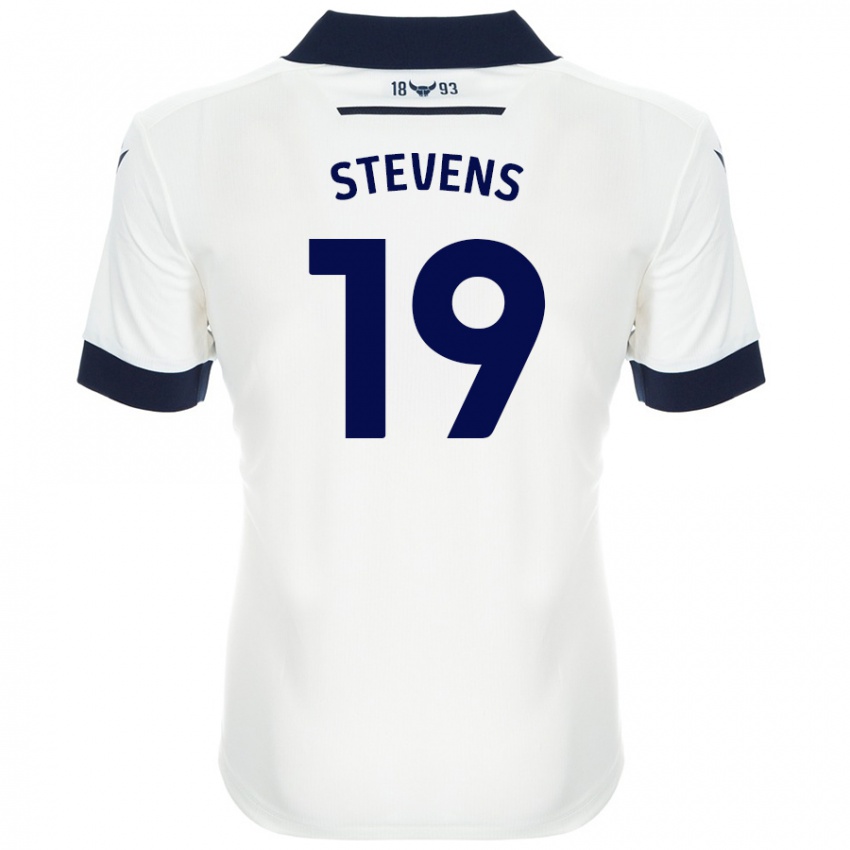 Niño Camiseta Lily Stevens #19 Blanco Azul Marino 2ª Equipación 2024/25 La Camisa Perú