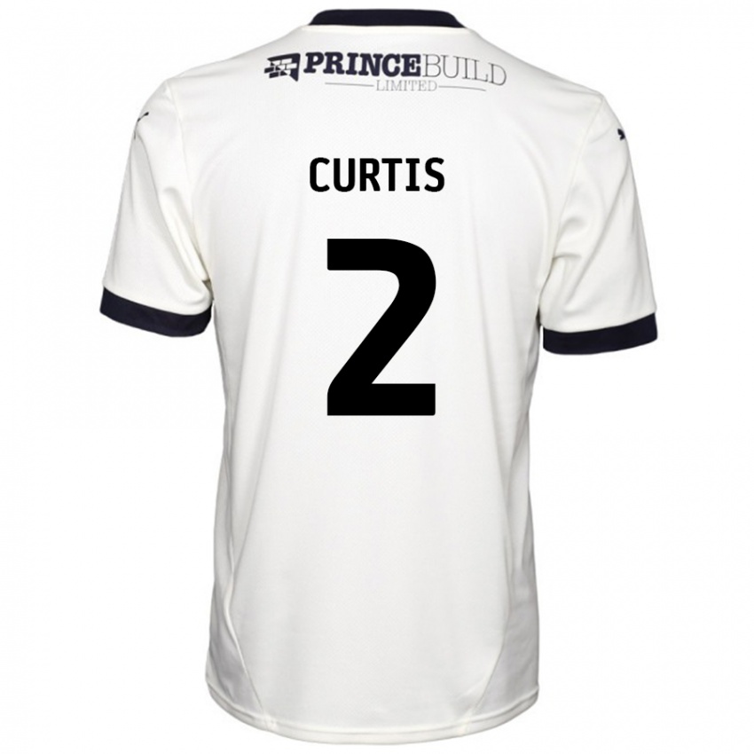 Niño Camiseta Sam Curtis #2 Blanquecino Negro 2ª Equipación 2024/25 La Camisa Perú