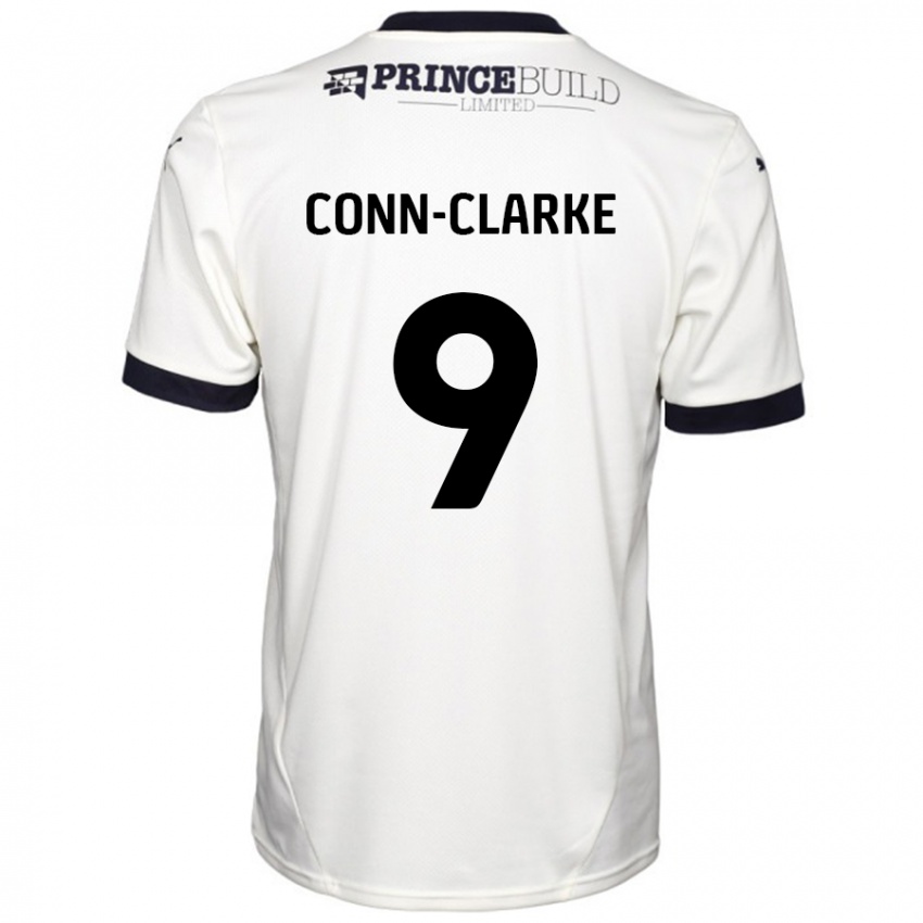 Niño Camiseta Chris Conn-Clarke #9 Blanquecino Negro 2ª Equipación 2024/25 La Camisa Perú